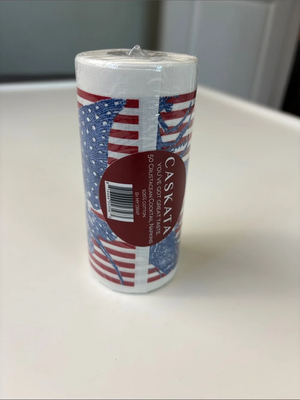 Bundle 2/$30! NEW 50-pack Disposable Cotton Napkins Aquatic Patriotic